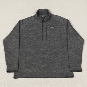 Patagonia Better Sweater 1/4 Zip Fleece Mens Large Gray Pullover STY 25522